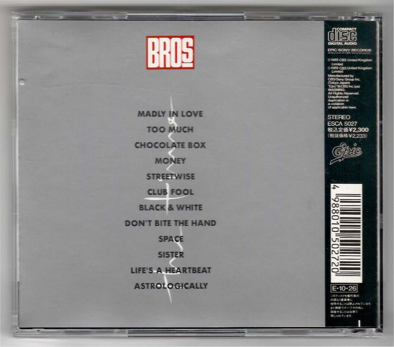 Bros - The Time - CD JAPAN