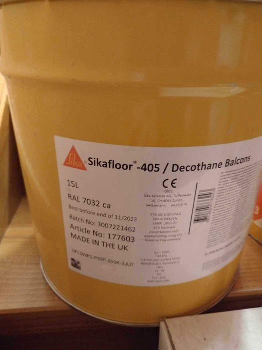 KOMPLETNY SYSTEM SIKAFLOOR -405 RAL 7032 ca Tarasy balkony