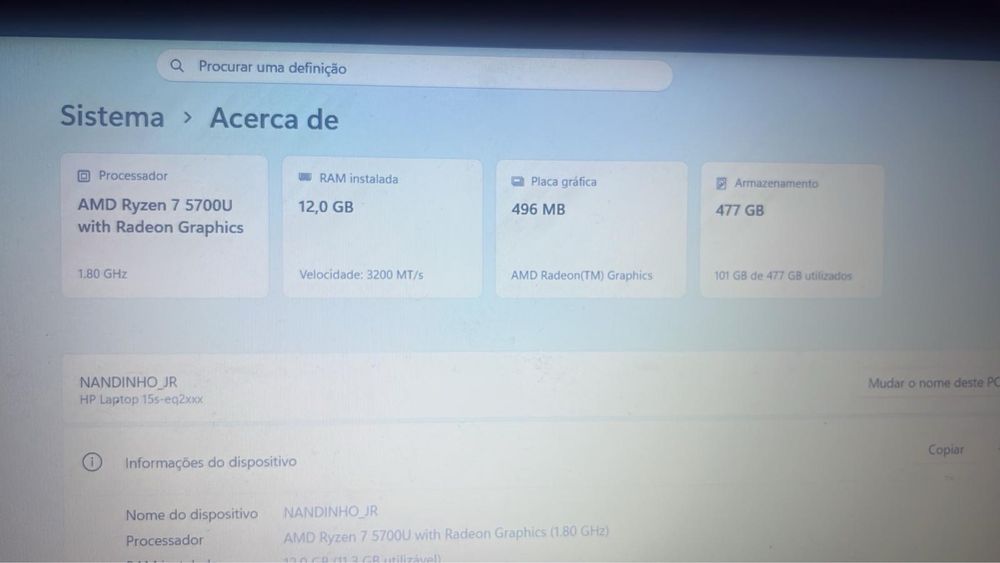 Vendo pc HP NOVO