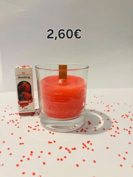 Vela aromatica feita a mão
