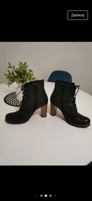 Czarne botki Badura