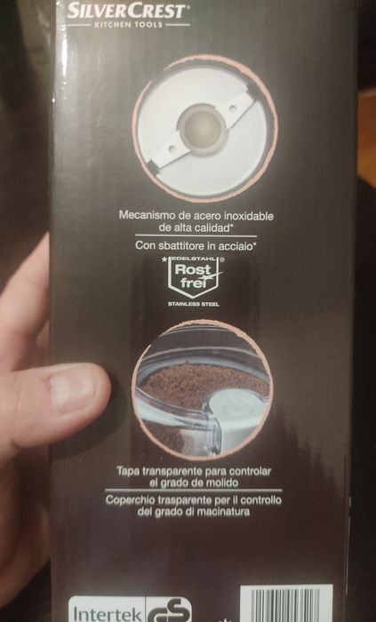 Moinho de café elétrico SilverCrest - Novo