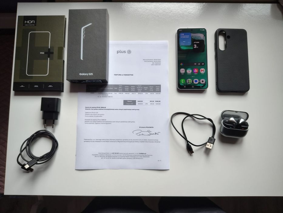 Samsung Galaxy S25 12/256 Gwarancja Ładowarka Słuchawki