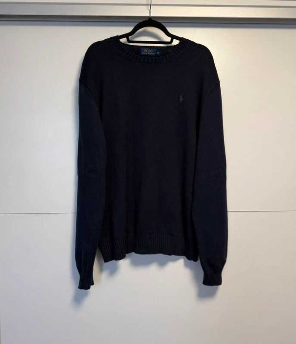 Granatowy sweterek Polo Ralph Lauren Green Pony - Size XL