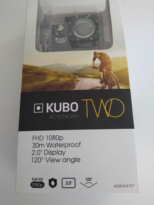 Action Cam KUBO Two FHD 12MP 30m waterproof K921HD4107 nova e selada