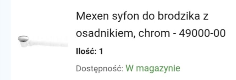 Mexen syfon do brodIka z osadnikiem chrom
