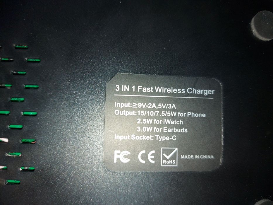 NOWA Ładowarka Bezprzewodowa Indukcyjna Qi QC 3.0 3w1 Szybka do Apple