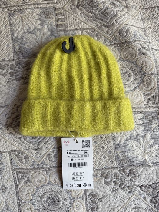 Новая шерстяная шапка Zara 1-3года 50 см