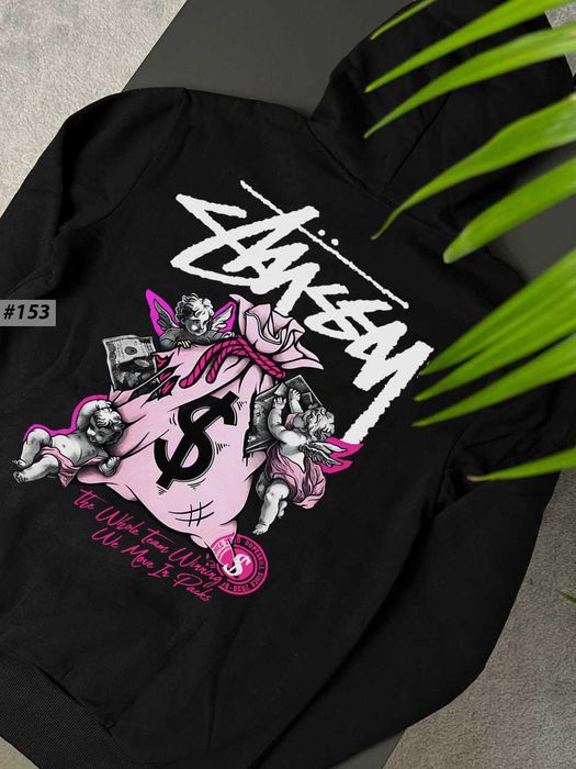 BIG Logo • Черное Худи Stussy Scorpion • Кофта Зіпка Стуссі Чорна