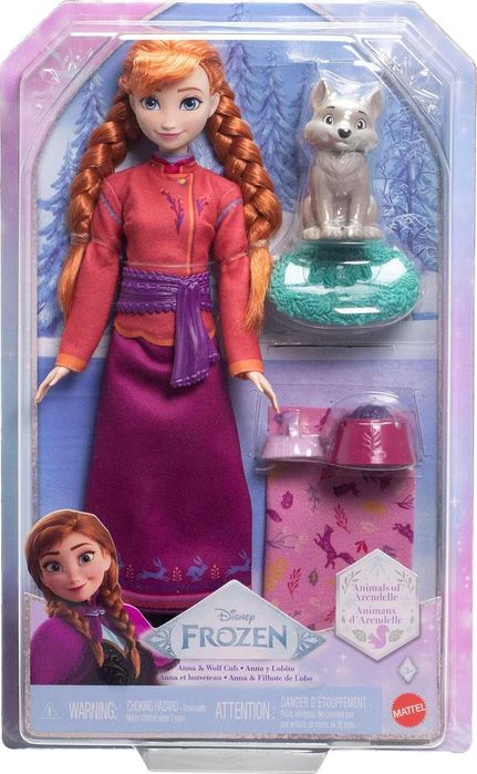 Mattel Disney Frozen Anna & Wolf Cub Лялька Анна вовченя Холодне серце