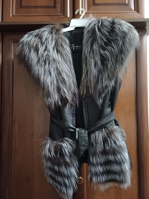 Куртка з натуральної шкіри шанель