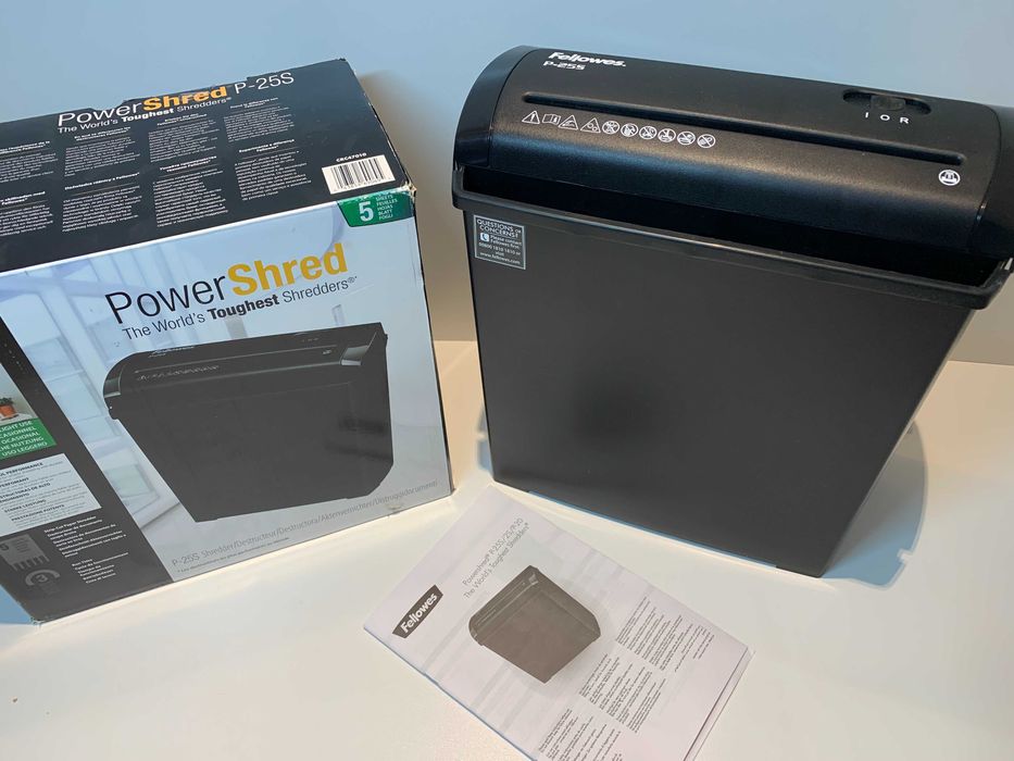 Fellowes Powershred P-25S Niszczarka 5 arkuszy 11-litrowy pojemnik P1