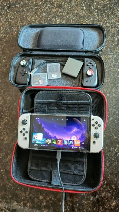 Nintendo Switch OLED Desbloqueado (Atmosphère) + Cartão microSD | Pronta a Jogar