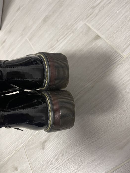 Ботинки берцы платформа лак Dr Martens