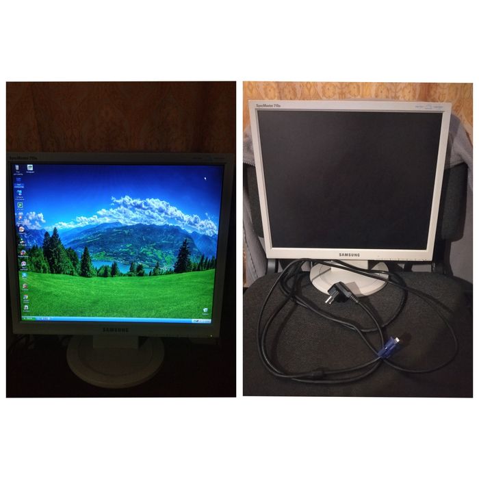 Монітор Samsung SyncMaster 710N
17 дюймів - робочий . Підійде для комп