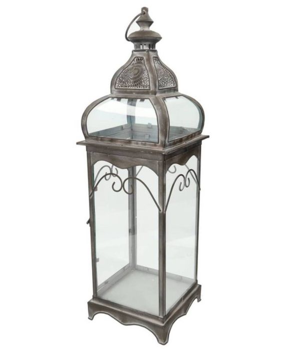 Lanterna metal e vidro