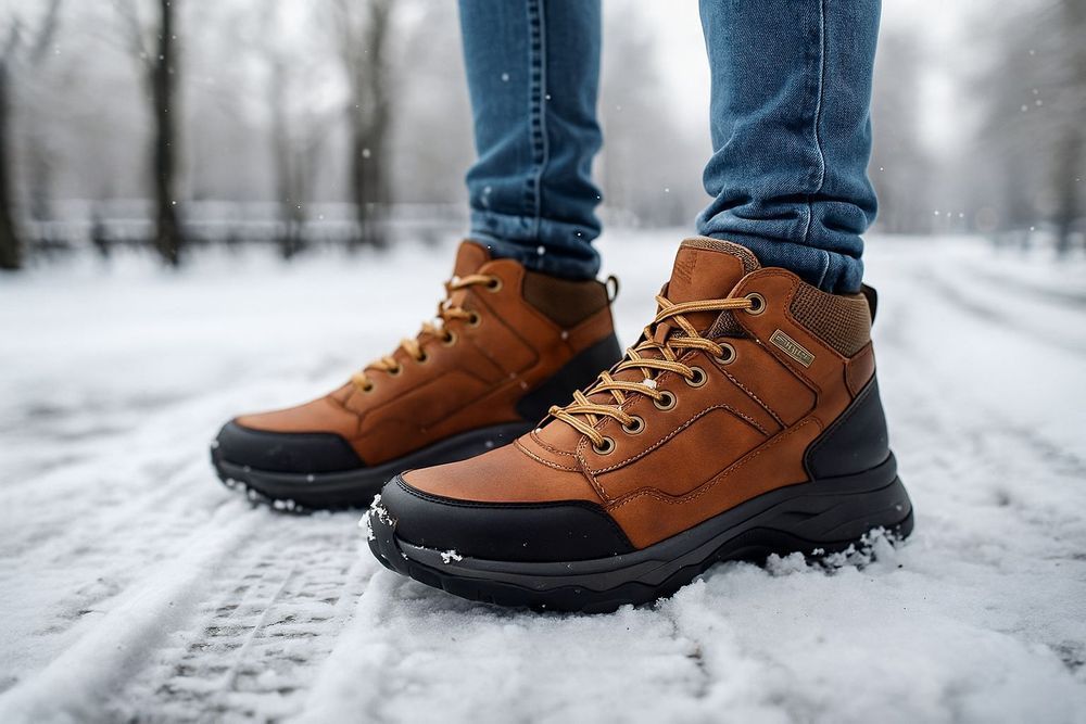 Buty skórzane męskie trapery trekkingowe CY 164 br ocieplane roz. 42