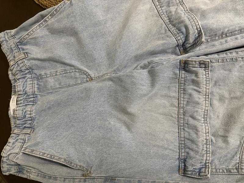 Джинси широкі карго zara 13-14 років