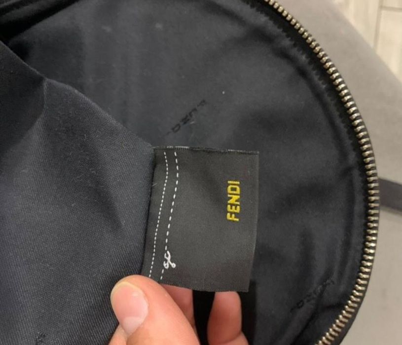 Рюкзак Fendi Monster Eyes Nylon With Leather and Fur Crest сумка Herme