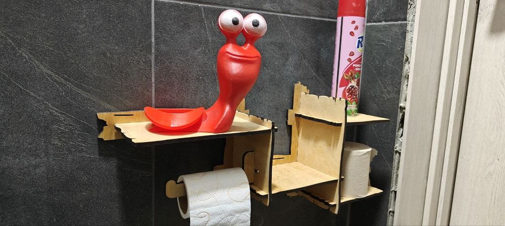 Полка в туалет ванную держатель туалетной бумаги и пахучки