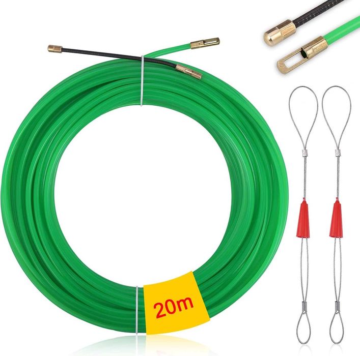 Zocipro Ściągacz drutu z taśmą rybną 20 m przez ścianę