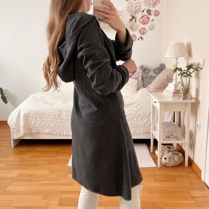 Sweter kardigan FTC Cashmere prawie 100% kaszmir M repeat z kapturem