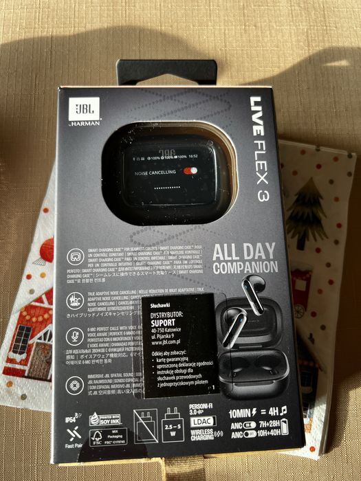 JBL Live Flex 3 – słuchawki bezprzewodowe True Wireless ANC, nowe