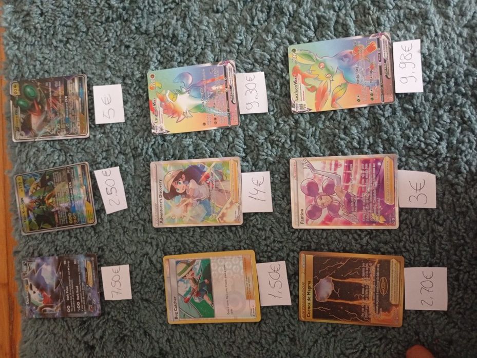Cartas Pokémon em bom estado