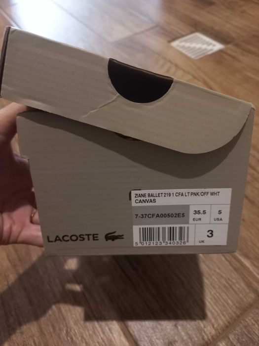 Baleriny trampki Lacoste 35,5 nowe