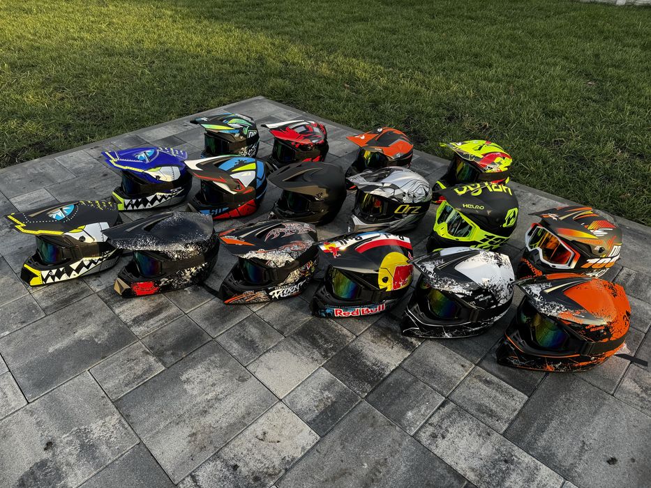 Кроссовый мото шлем эндуро шолом с очками мотоциклетный шлем