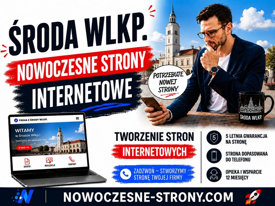 Nowoczesne Strony Internetowe | WordPress z 5-letnią Gwarancją | Opieka Stron 12 miesięcy