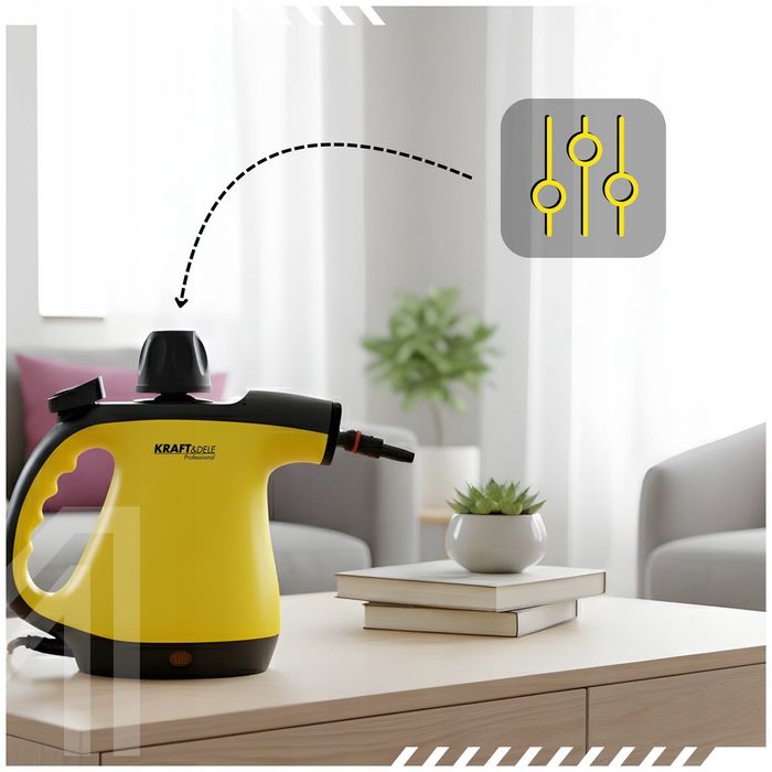 Myjka Parowa Czyścik Do Okien Fug Parownica Ręczna 3,5Bar 1200w Zestaw