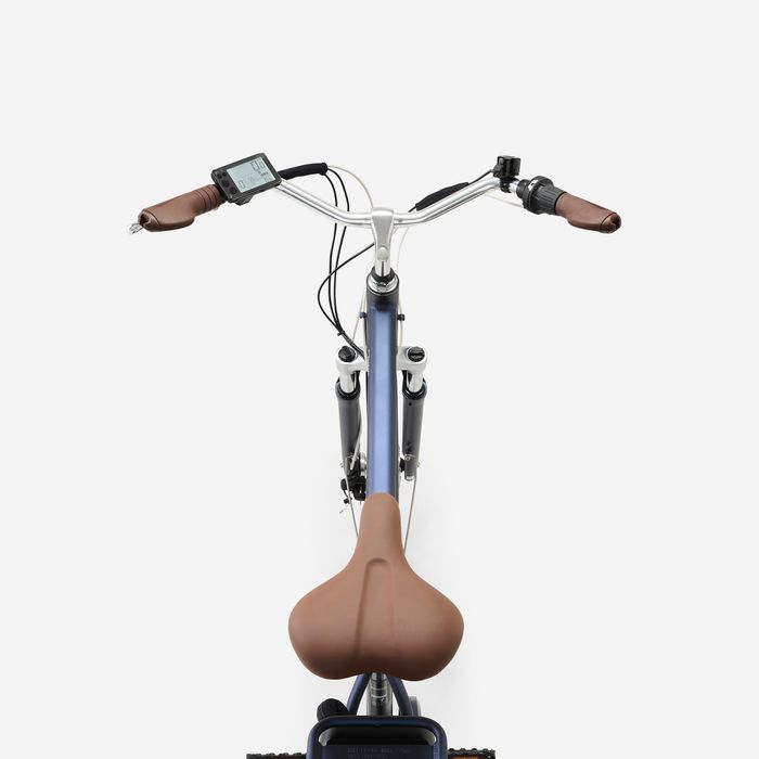 Bicicleta elétrica de cidade elops 900 quadro alto azul marinho