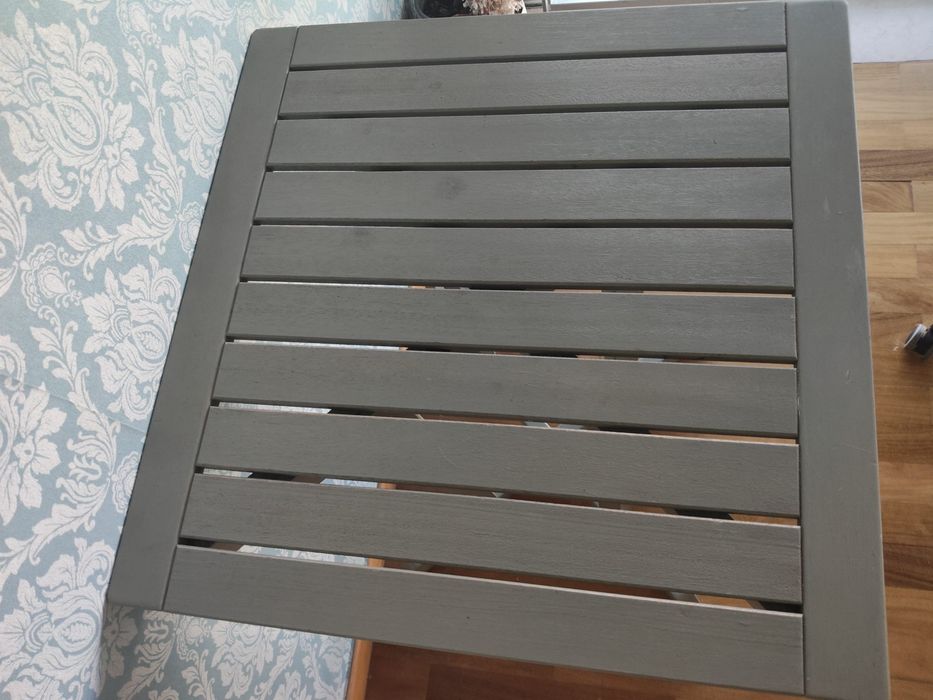 Mesa de Varanda em Madeira IKEA 65x65 cm - Verde Acinzentado