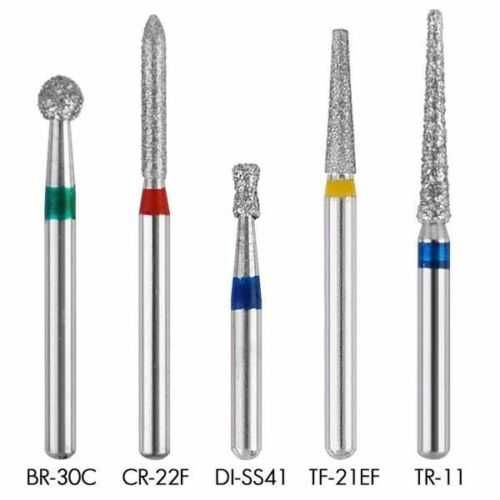 Broca Diamantada Alta Rotação kit com 5 unidades
