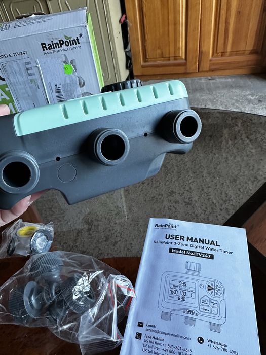 RAINPOINT 3-зонний таймер для поливу з латунним впускним отвором