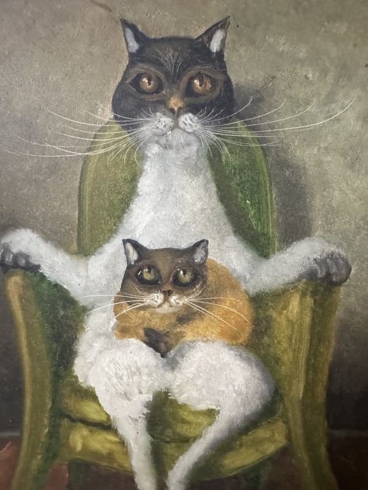 Fotelowe koty, obraz olejny - Jerzy Suder