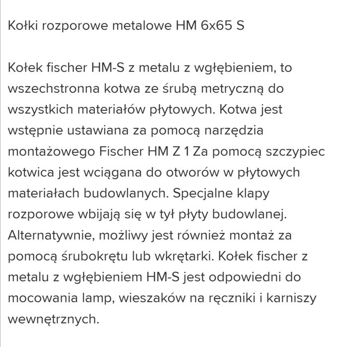 Kołki rozporowe metalowe