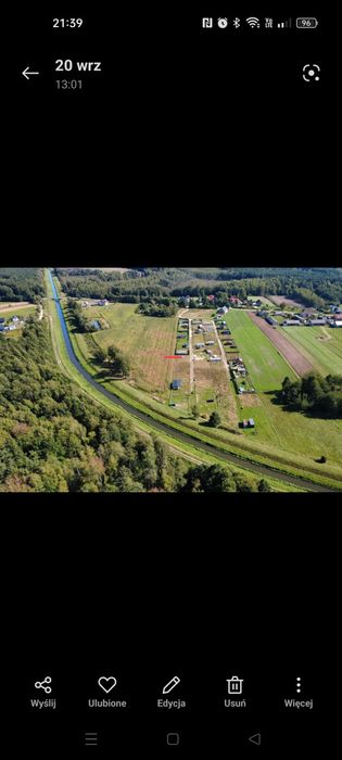 Działka nad jeziorem Krasne