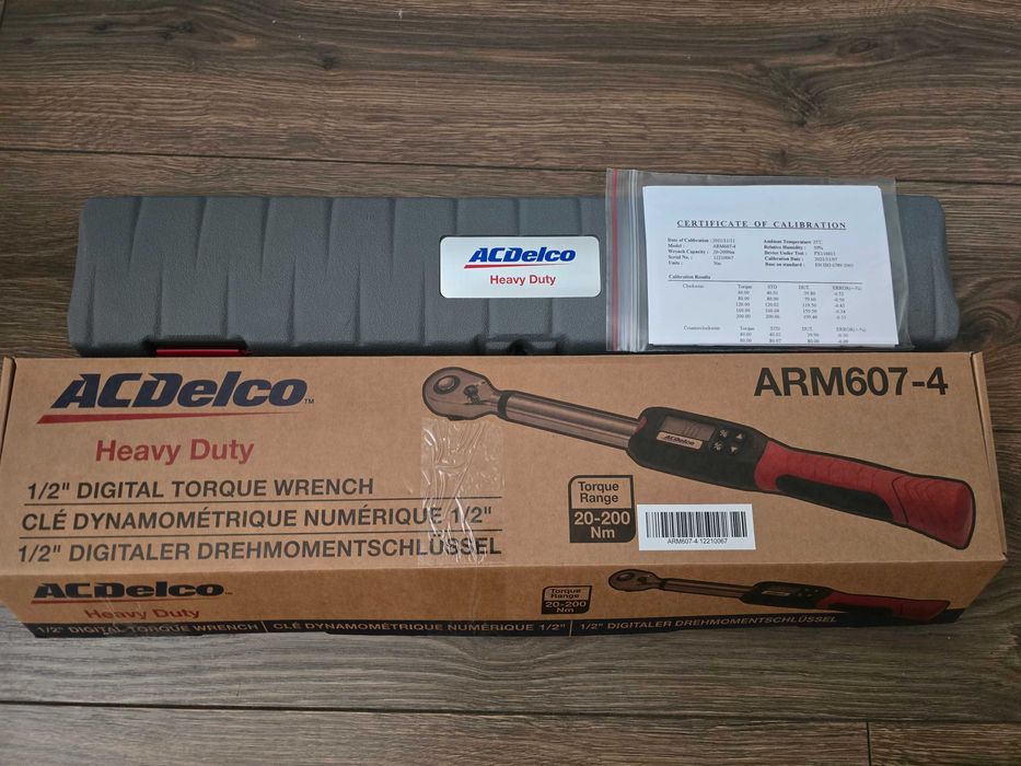 Cyfrowy klucz dynamometryczny ACDelco ARM607-4 1/2 20–200 Nm ISO 6789