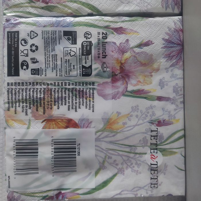 Serwetki wielkanocne 3warstwowe nowe 2op