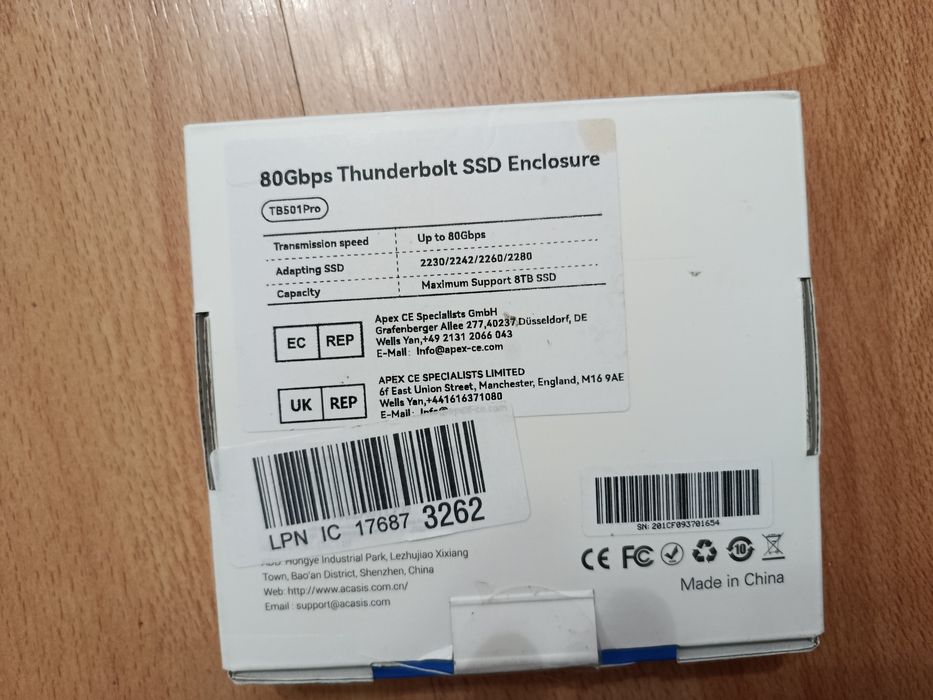 Nowa obudowa SSD M.2 Thunderbolt 5 ACASIS TB501Pro 80Gbps