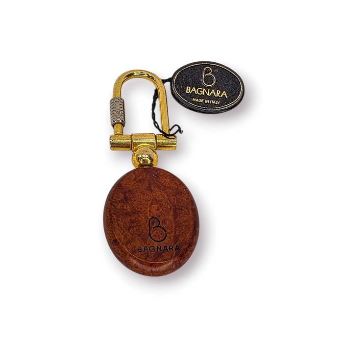 Porta-Chaves BAGNARA – Signo Capricórnio – Madeira e Metal Dourado