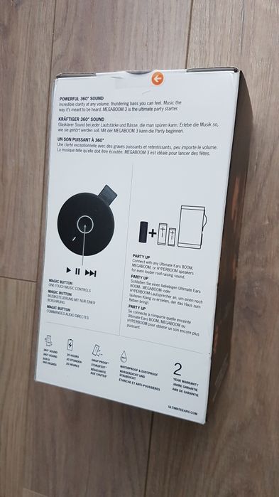 Nowy głośnik bezprzewodowy bluetooth ultimate ears megaboom 3