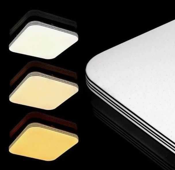 Квадратна люстра 24-90W – стельовий LED світильник із пультом