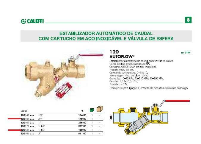 Caleffi 120 Versão AutoFlow