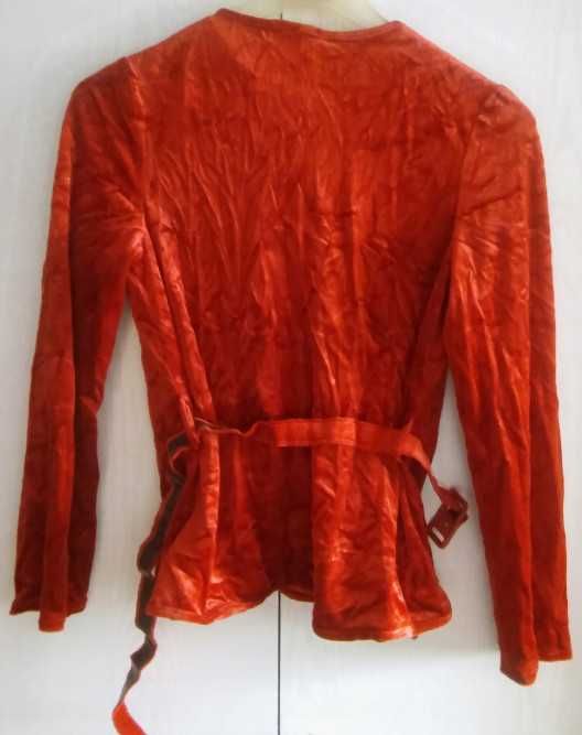 marynarka gothic vampire 38 czerwona plusz welur