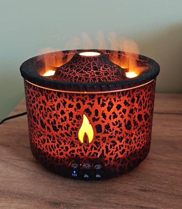 Зволожувач повітря BauTech ультразвуковий з ефектом полум'я вулкану