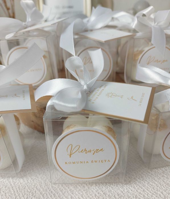 Świeca sojowa Mini Bubble w pudełeczku - podziękowanie dla gości