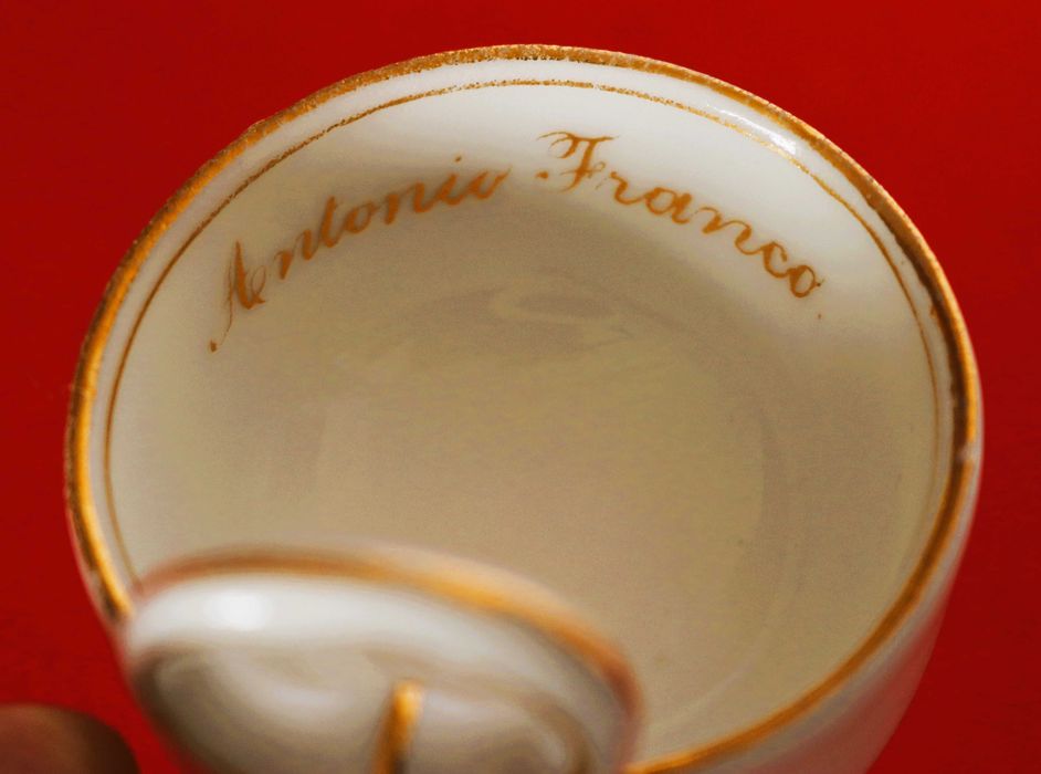 Saleiro porcelana Vista Alegre personalizado António Franco